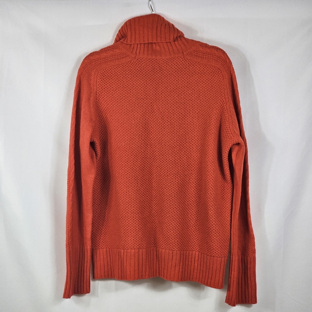 Gap Lambs Wool Blend Turtleneck Sweater Cable Knit sweater - Picture 2 of 10